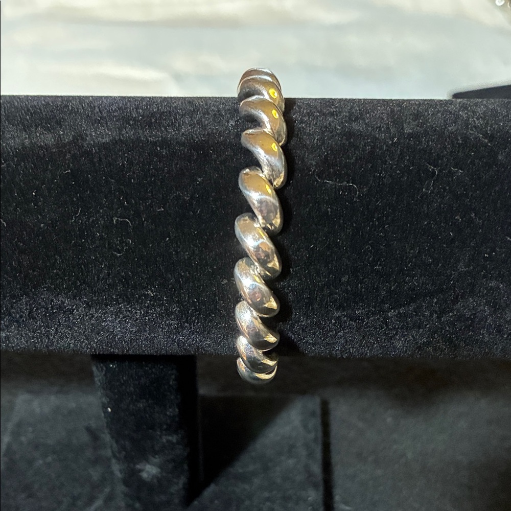 Italian San Marco Sterling Silver Twist Bracelet